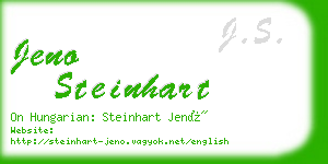 jeno steinhart business card
